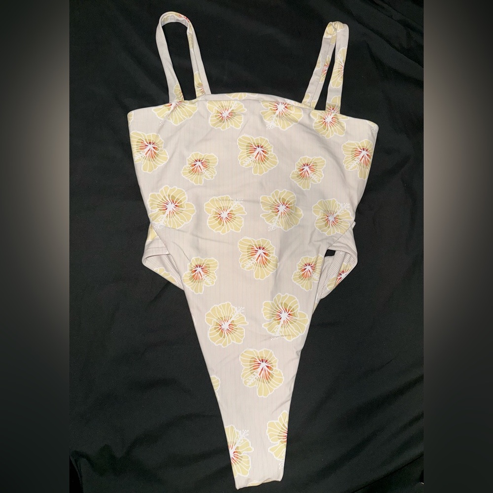 Benoa Utopia Yellow Hapa One-Piece Swimsuit